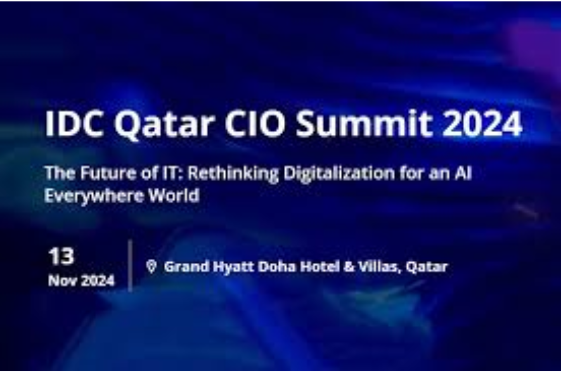 IDC Qatar CIO Summit 2024